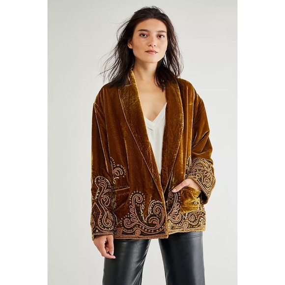 NWT Free People Starlight Velvet Jacket - Picture 13 of 14
